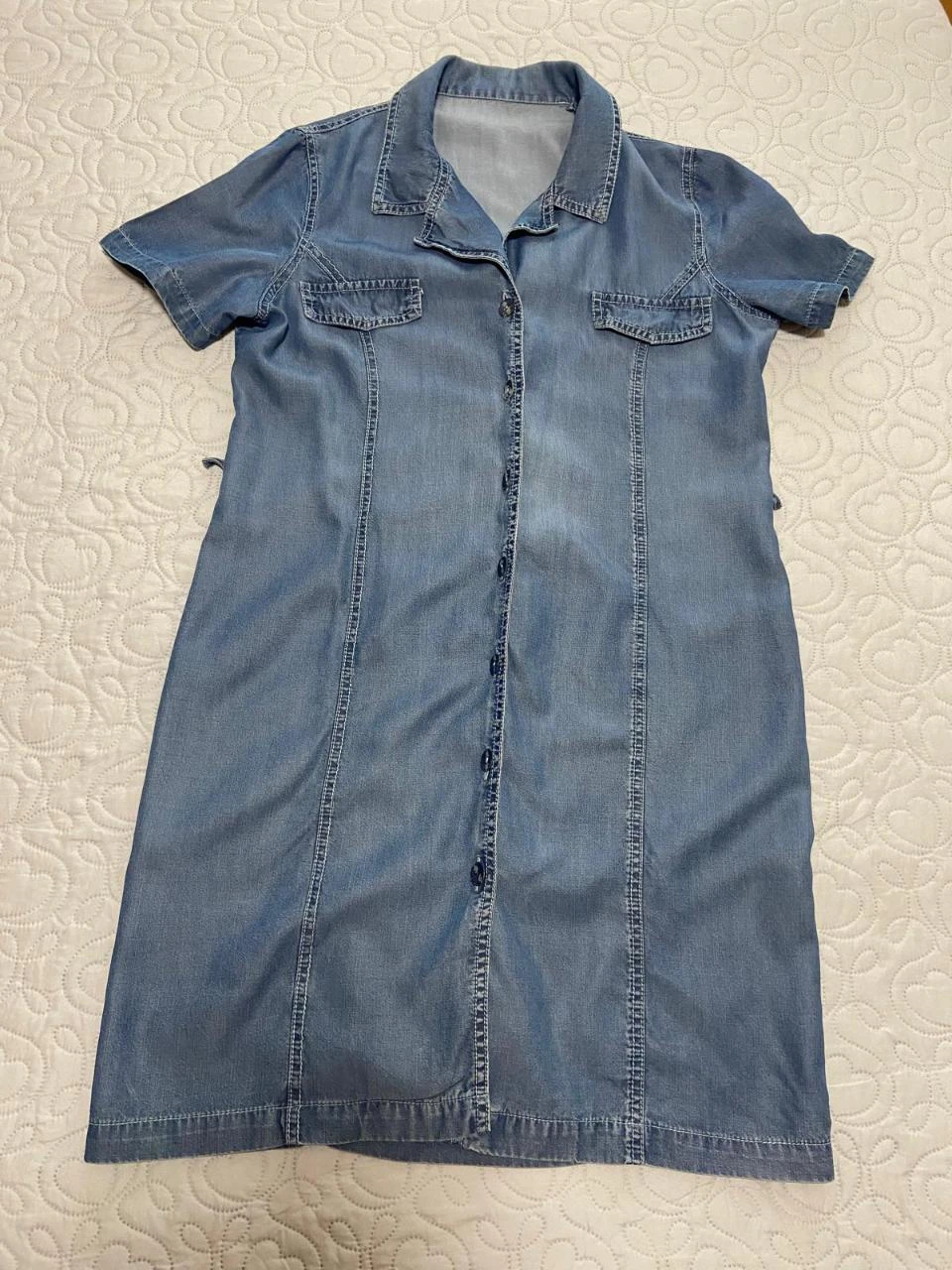 Vestido vaquero de verano, manga corta, abonotado, tela muy agradable. – photo 7